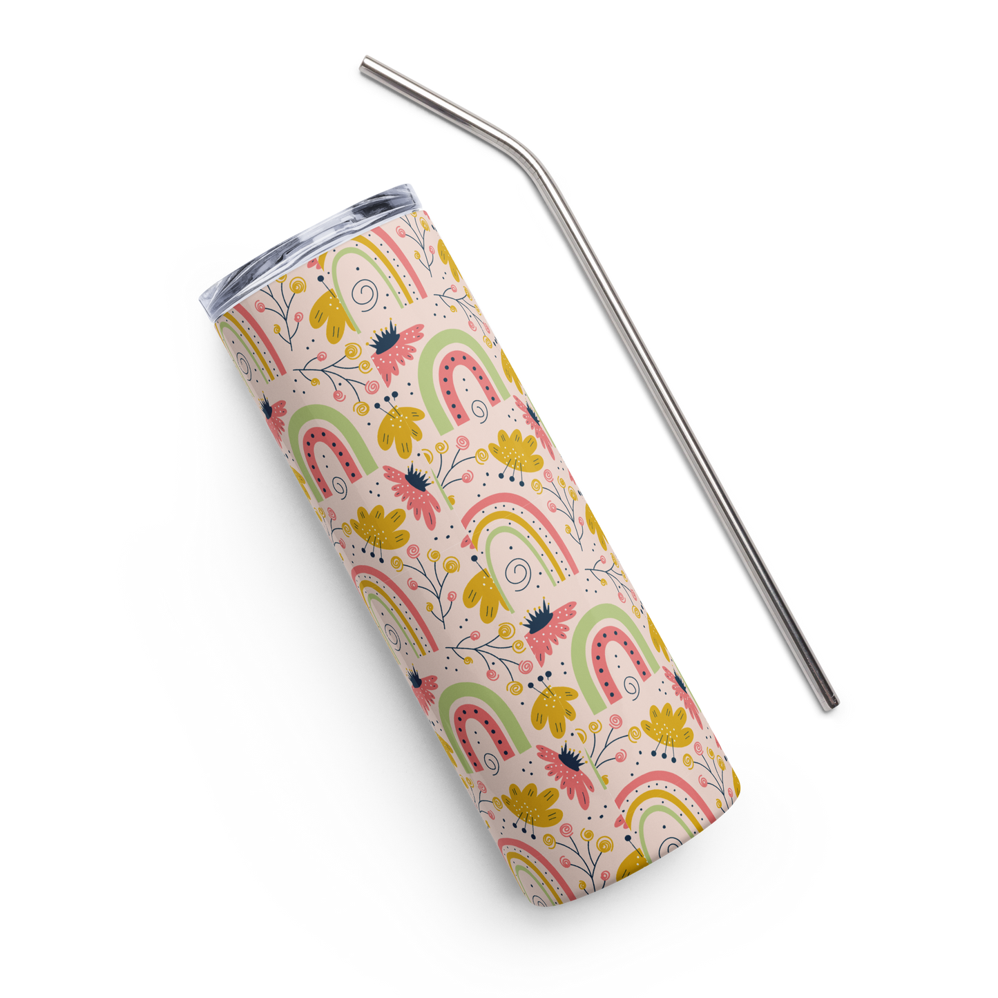 Scandinavian Spring Floral | Seamless Patterns | Stainless Steel Tumbler - #7