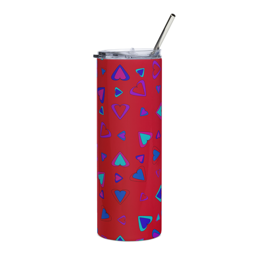 Rainbow Of Hearts | Batch 01 | Seamless Patterns | Stainless Steel Tumbler - #1