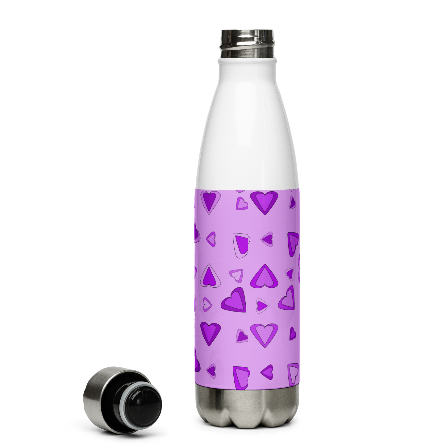 Rainbow Of Hearts | Batch 01 | Seamless Patterns | Stainless Steel Water Bottle - #3