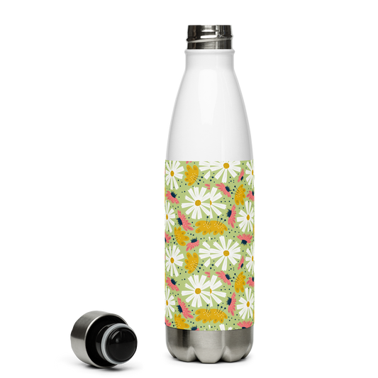 Scandinavian Spring Floral | Seamless Patterns | Stainless Steel Water Bottle - #4