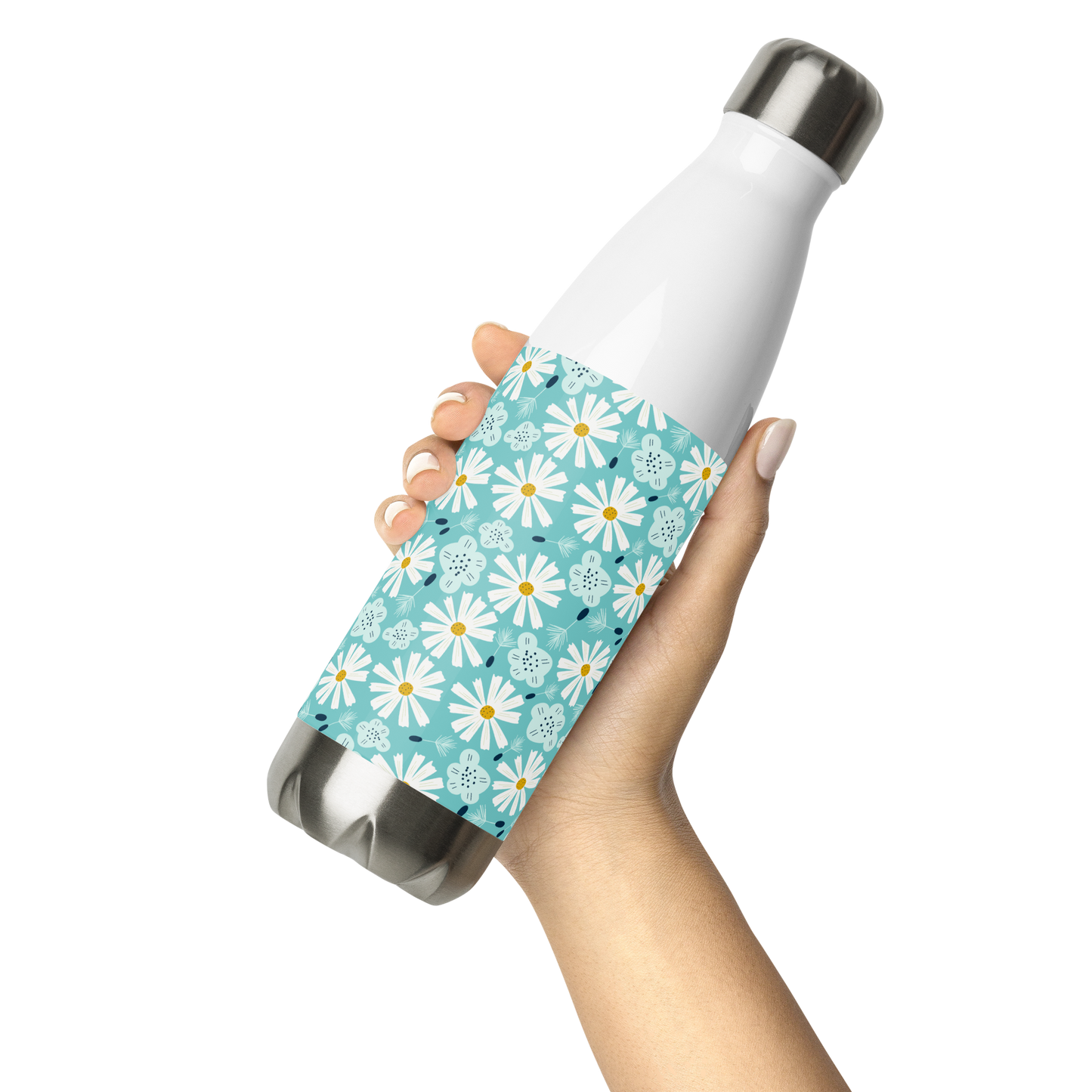 Scandinavian Spring Floral | Seamless Patterns | Stainless Steel Water Bottle - #10