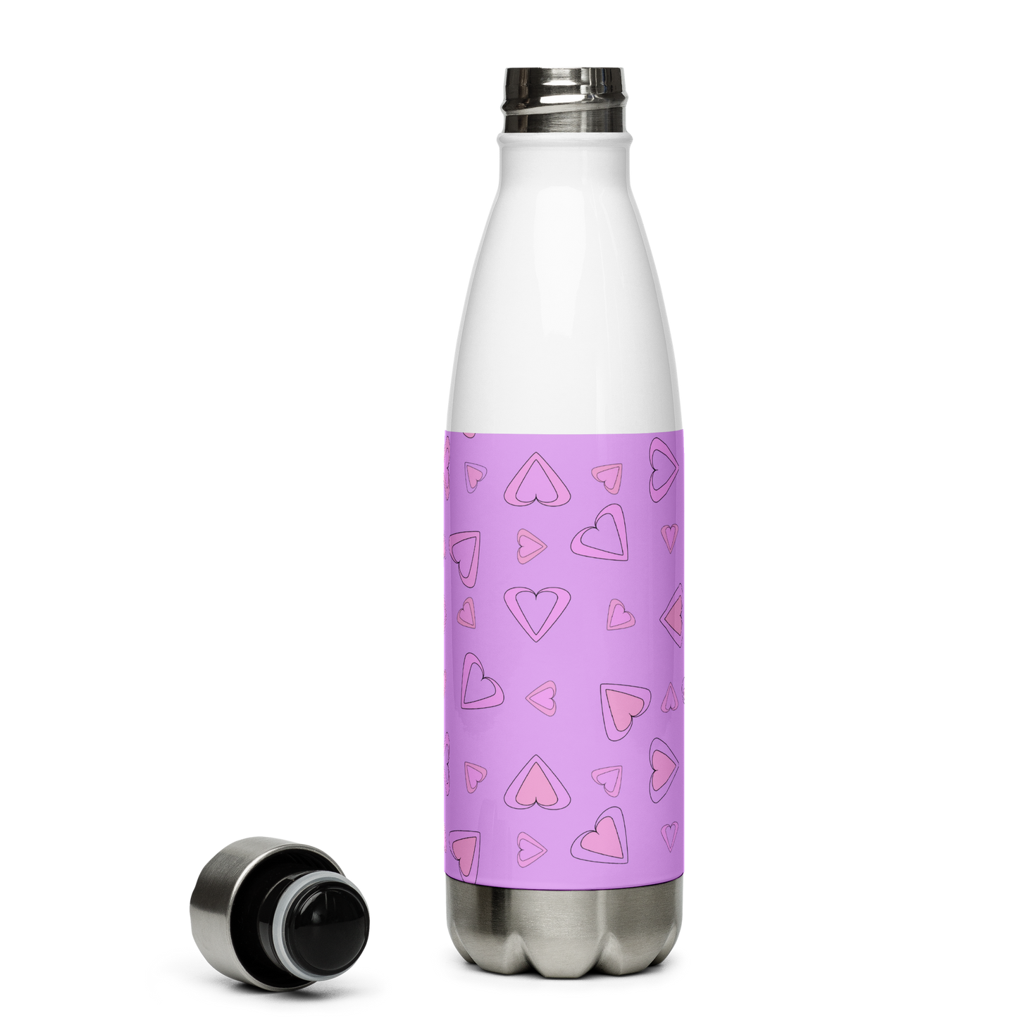 Rainbow Of Hearts | Batch 01 | Seamless Patterns | Stainless Steel Water Bottle - #8