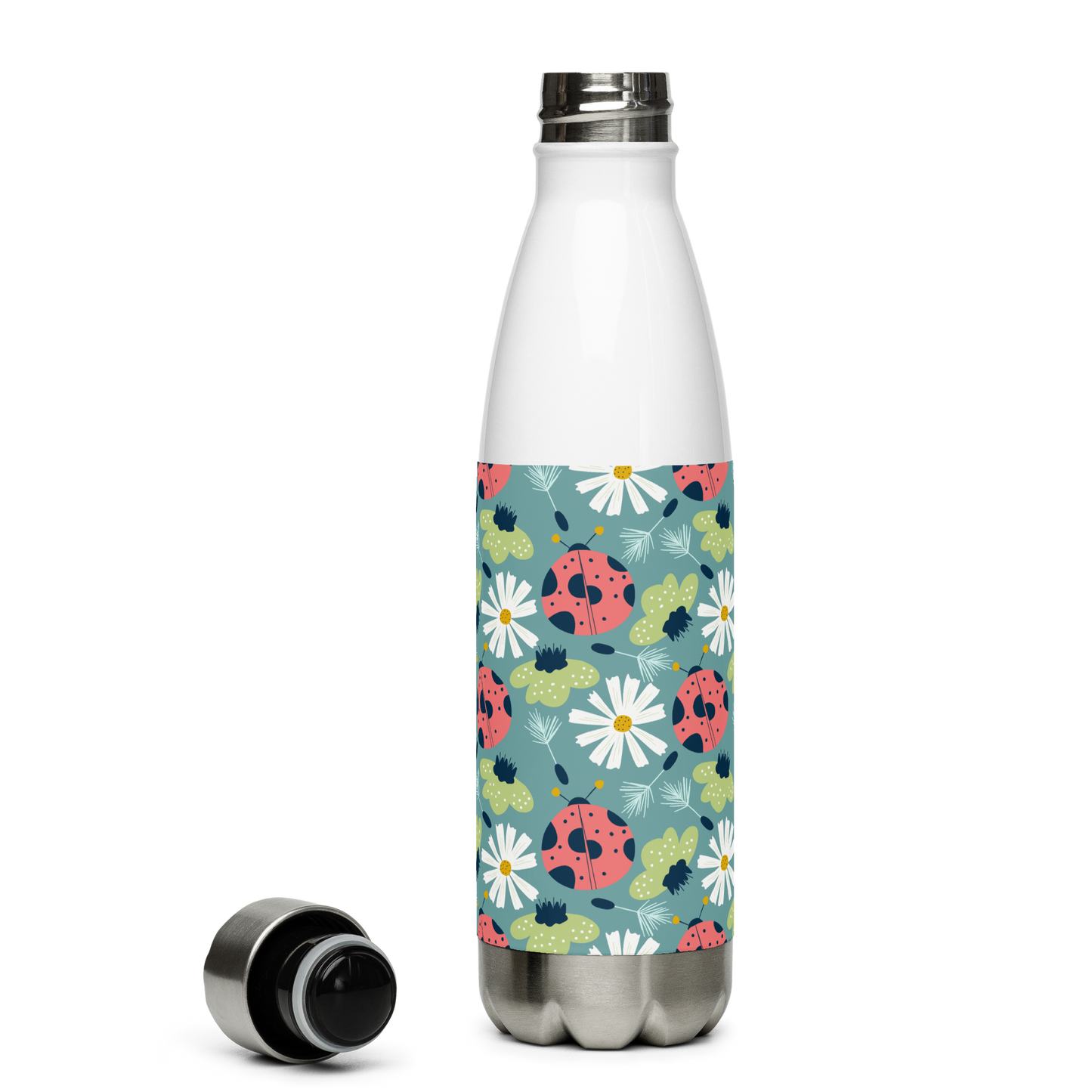 Scandinavian Spring Floral | Seamless Patterns | Stainless Steel Water Bottle - #2