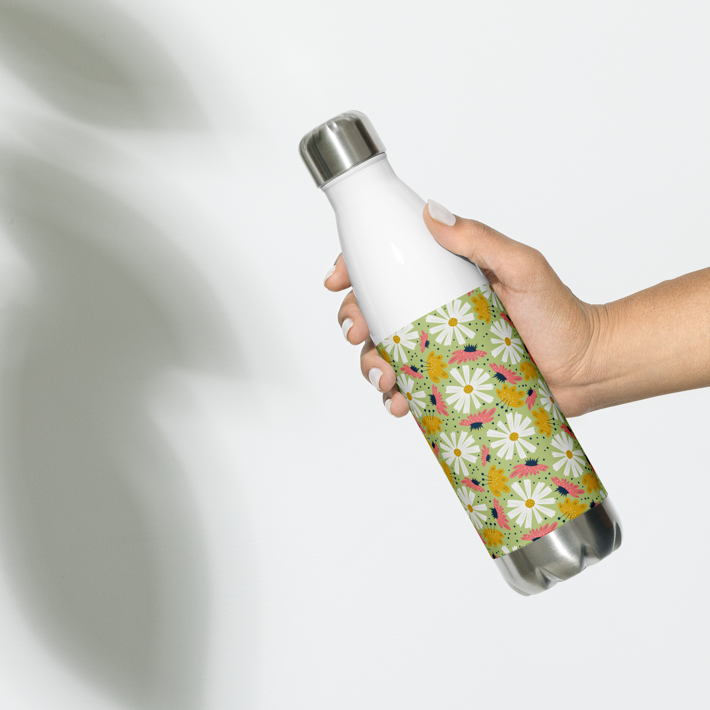 Scandinavian Spring Floral | Seamless Patterns | Stainless Steel Water Bottle - #4