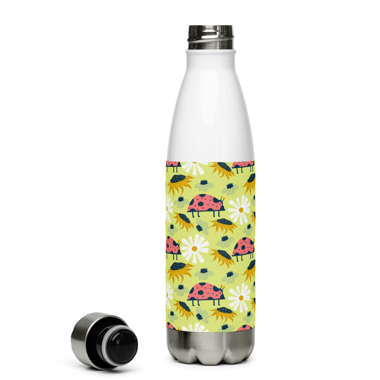 Scandinavian Spring Floral | Seamless Patterns | Stainless Steel Water Bottle - #6