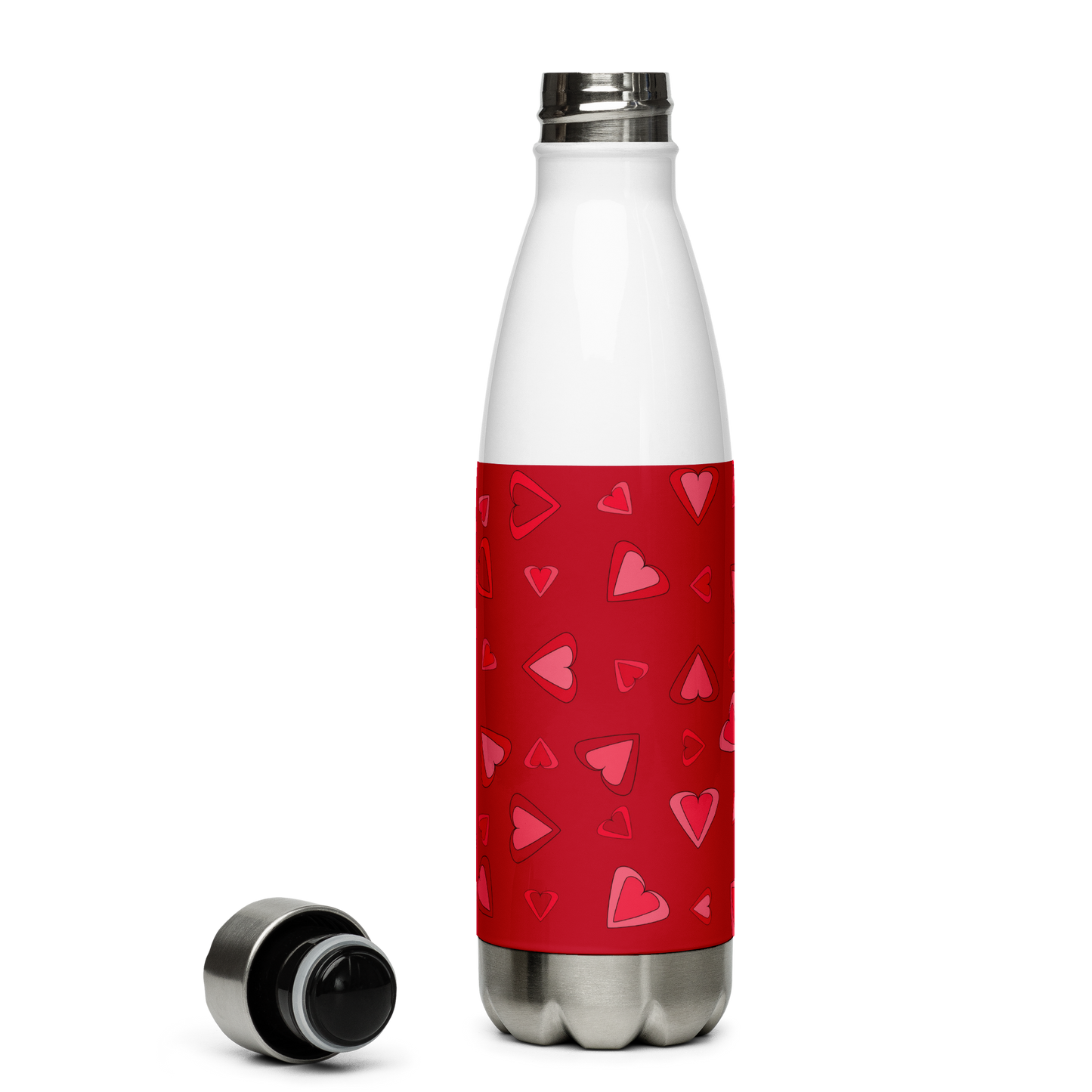 Rainbow Of Hearts | Batch 01 | Seamless Patterns | Stainless Steel Water Bottle - #11