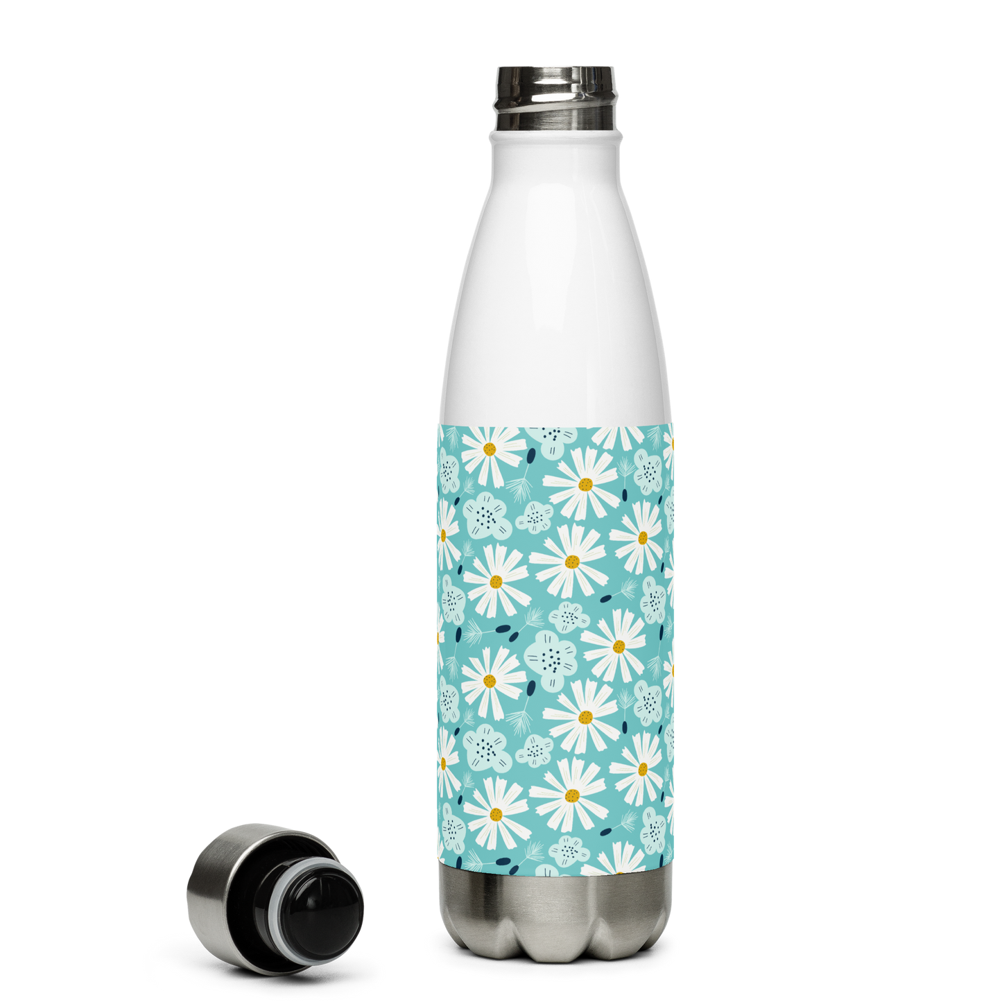 Scandinavian Spring Floral | Seamless Patterns | Stainless Steel Water Bottle - #10