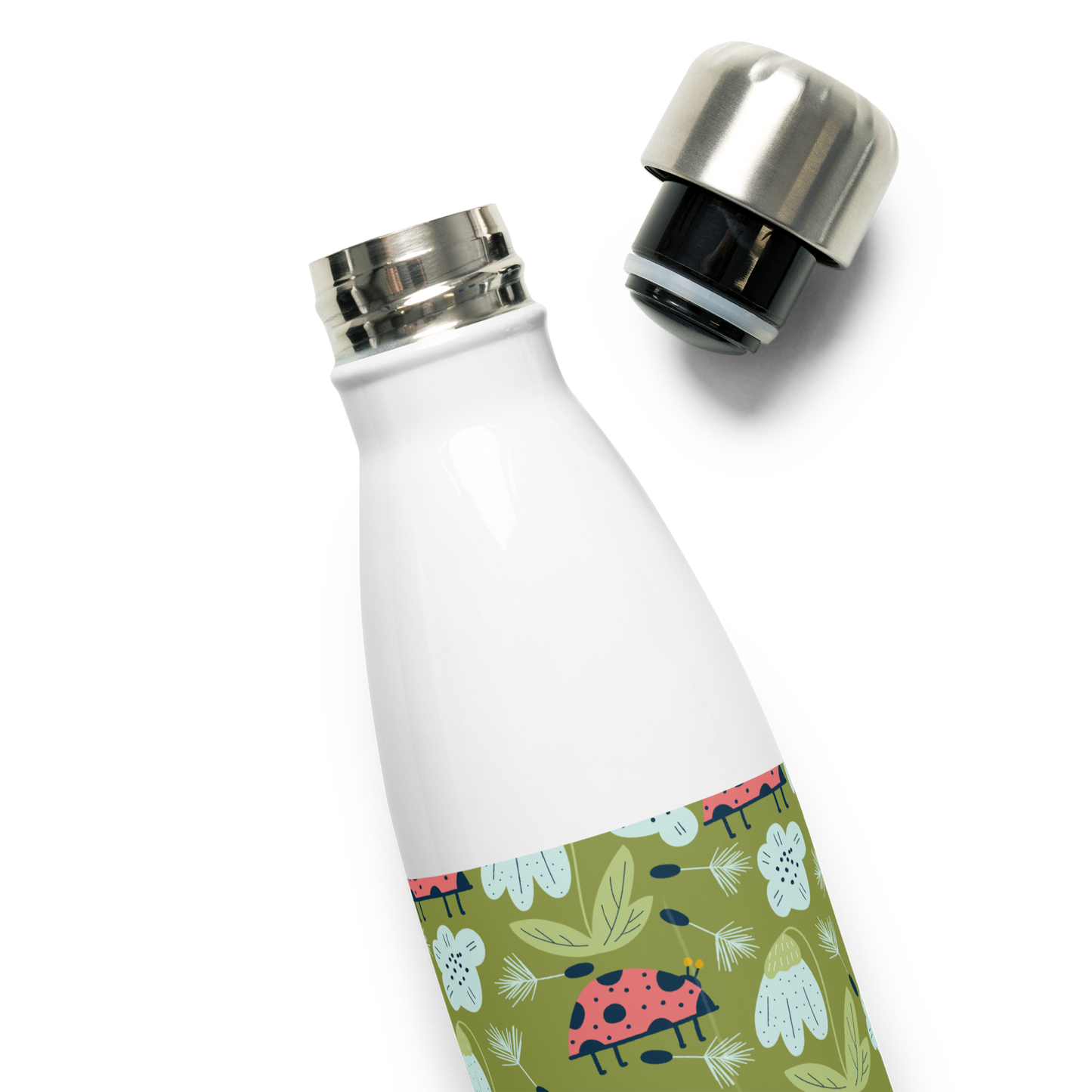 Scandinavian Spring Floral | Seamless Patterns | Stainless Steel Water Bottle - #5