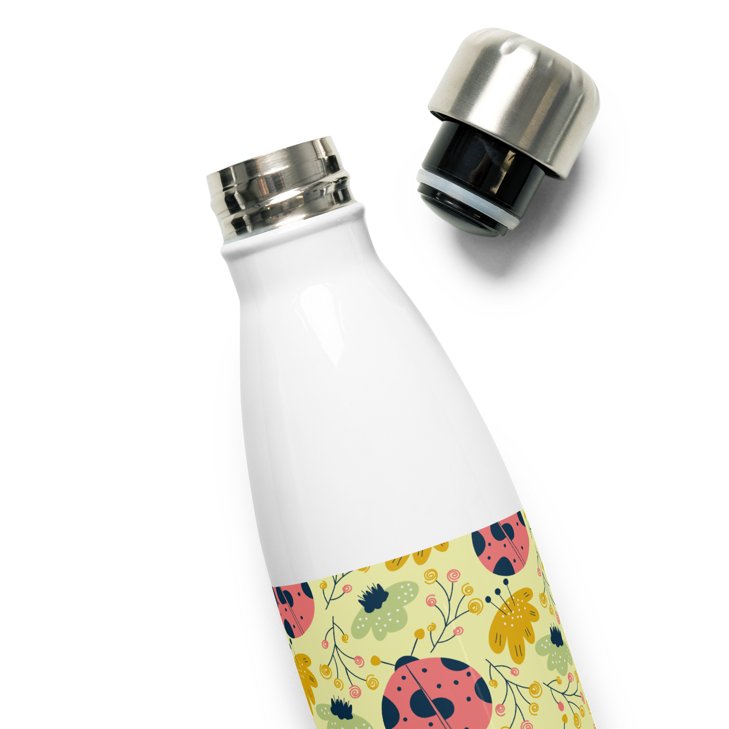 Scandinavian Spring Floral | Seamless Patterns | Stainless Steel Water Bottle - #9