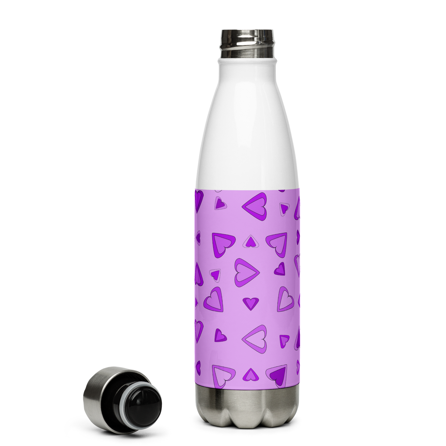 Rainbow Of Hearts | Batch 01 | Seamless Patterns | Stainless Steel Water Bottle - #3