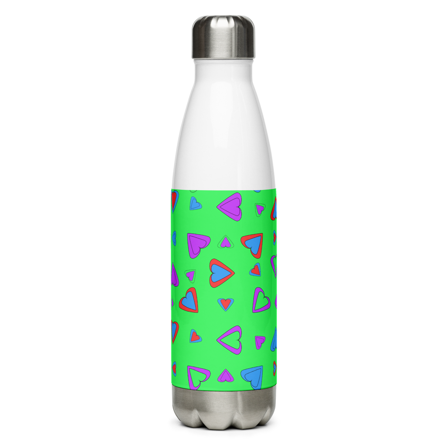 Rainbow Of Hearts | Batch 01 | Seamless Patterns | Stainless Steel Water Bottle - #7