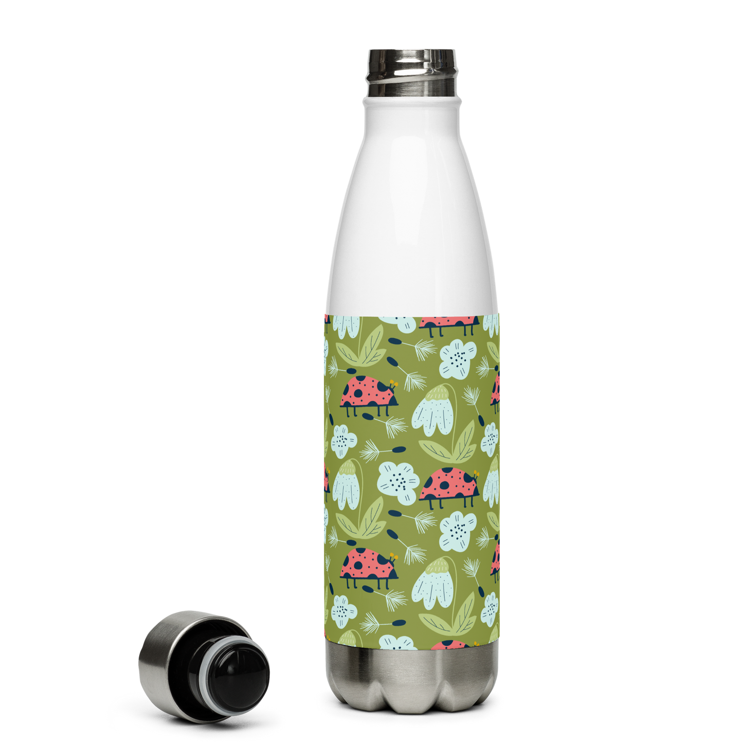 Scandinavian Spring Floral | Seamless Patterns | Stainless Steel Water Bottle - #5