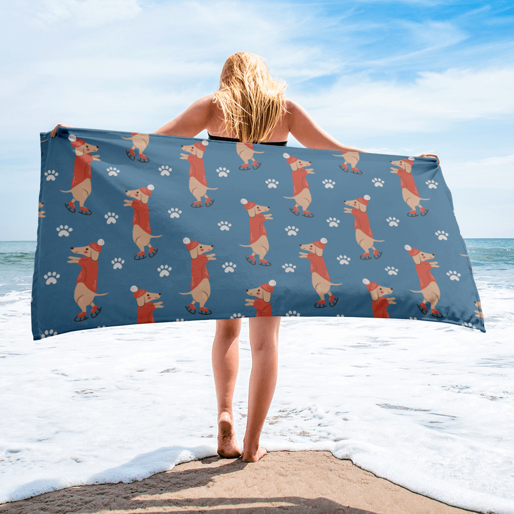 Cozy Dogs | Seamless Patterns | Sublimated Towel - #6