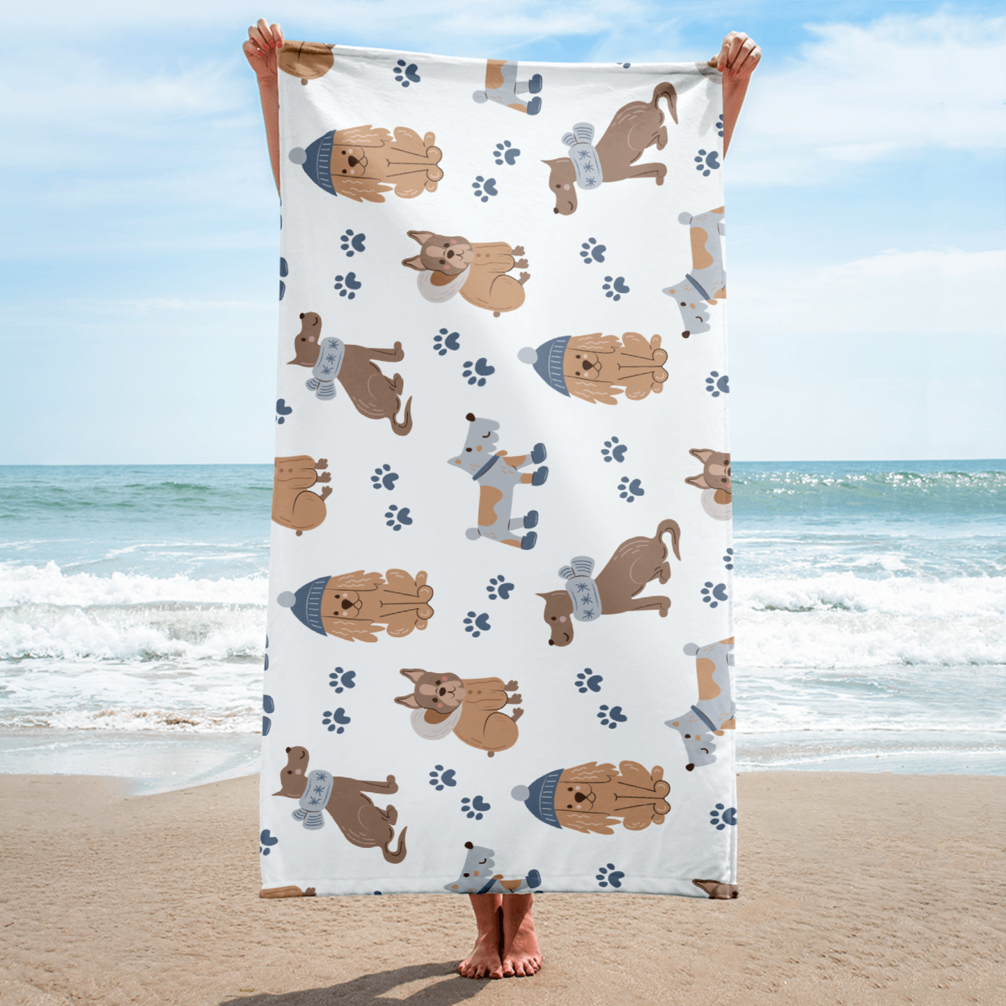 Cozy Dogs | Seamless Patterns | Sublimated Towel - #7