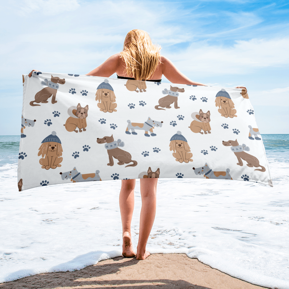 Cozy Dogs | Seamless Patterns | Sublimated Towel - #7