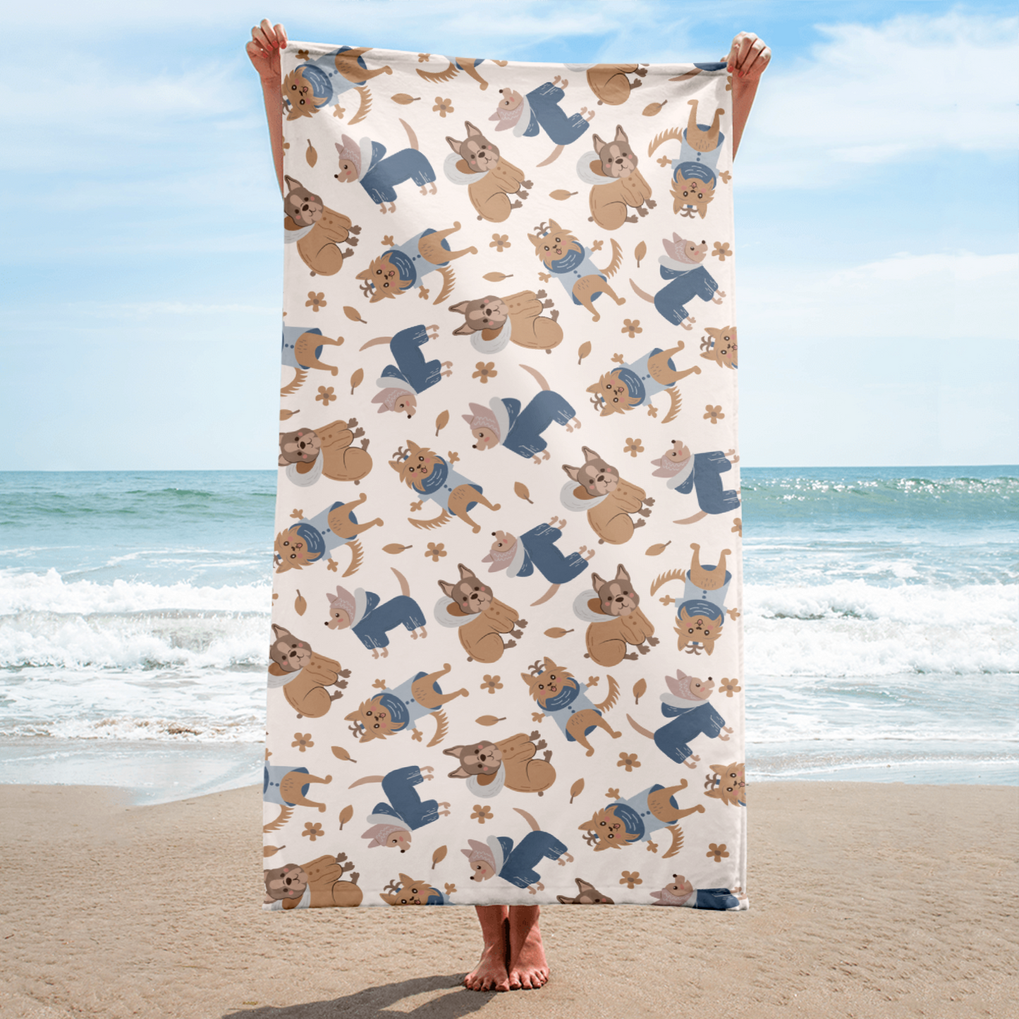 Cozy Dogs | Seamless Patterns | Sublimated Towel - #8
