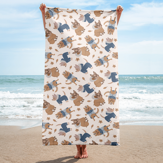 Cozy Dogs | Seamless Patterns | Sublimated Towel - #8