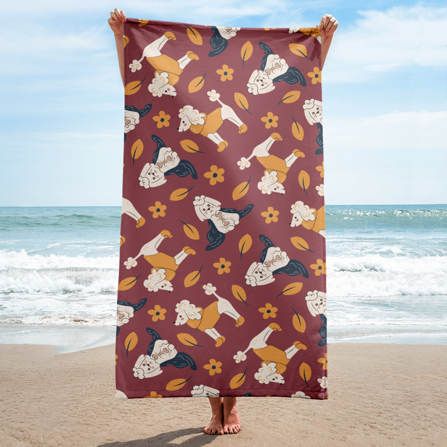 Cozy Dogs | Seamless Patterns | Sublimated Towel - #9