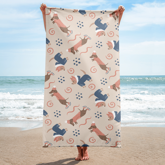 Cozy Dogs | Seamless Patterns | Sublimated Towel - #12