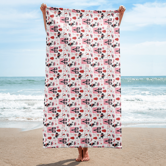 Winter Christmas Cat | Seamless Patterns | Sublimated Towel - #5