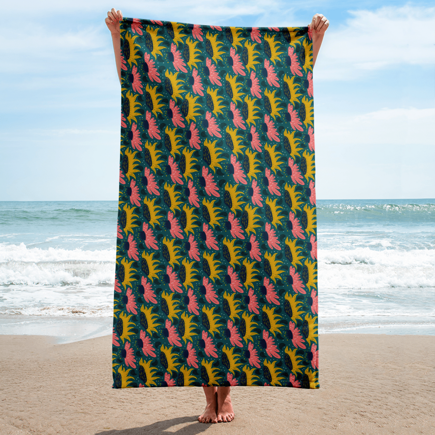 Scandinavian Spring Floral | Seamless Patterns | Sublimated Towel - #8