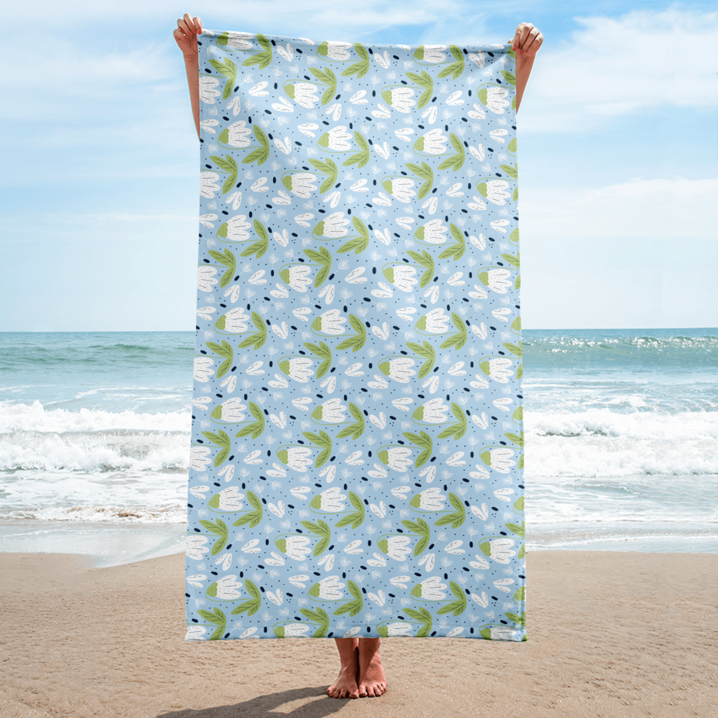 Scandinavian Spring Floral | Seamless Patterns | Sublimated Towel - #3