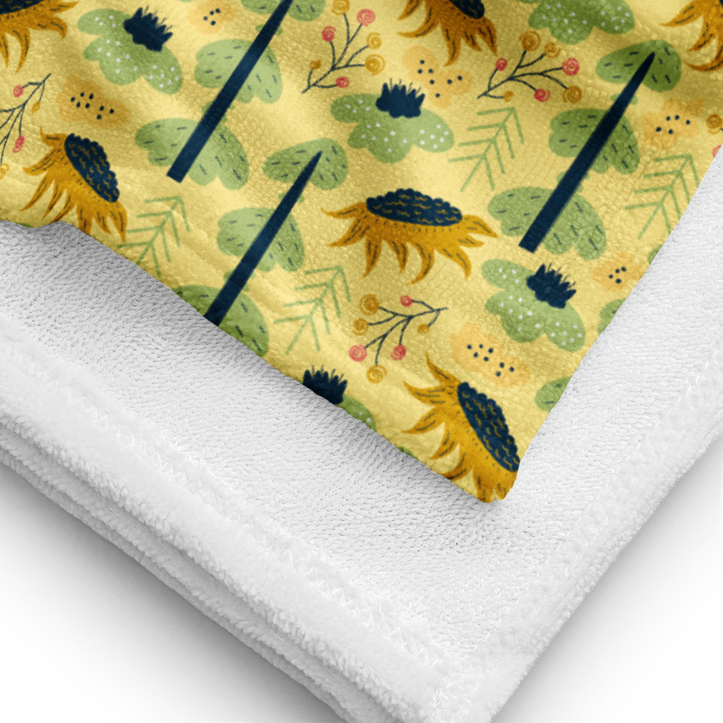 Scandinavian Spring Floral | Seamless Patterns | Sublimated Towel - #1