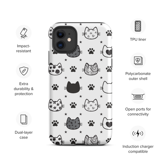 Cat Seamless Pattern Batch 01 | Seamless Patterns | Tough iPhone Case - #4