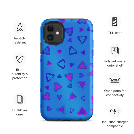 Rainbow Of Hearts | Batch 01 | Seamless Patterns | Tough iPhone Case - #10