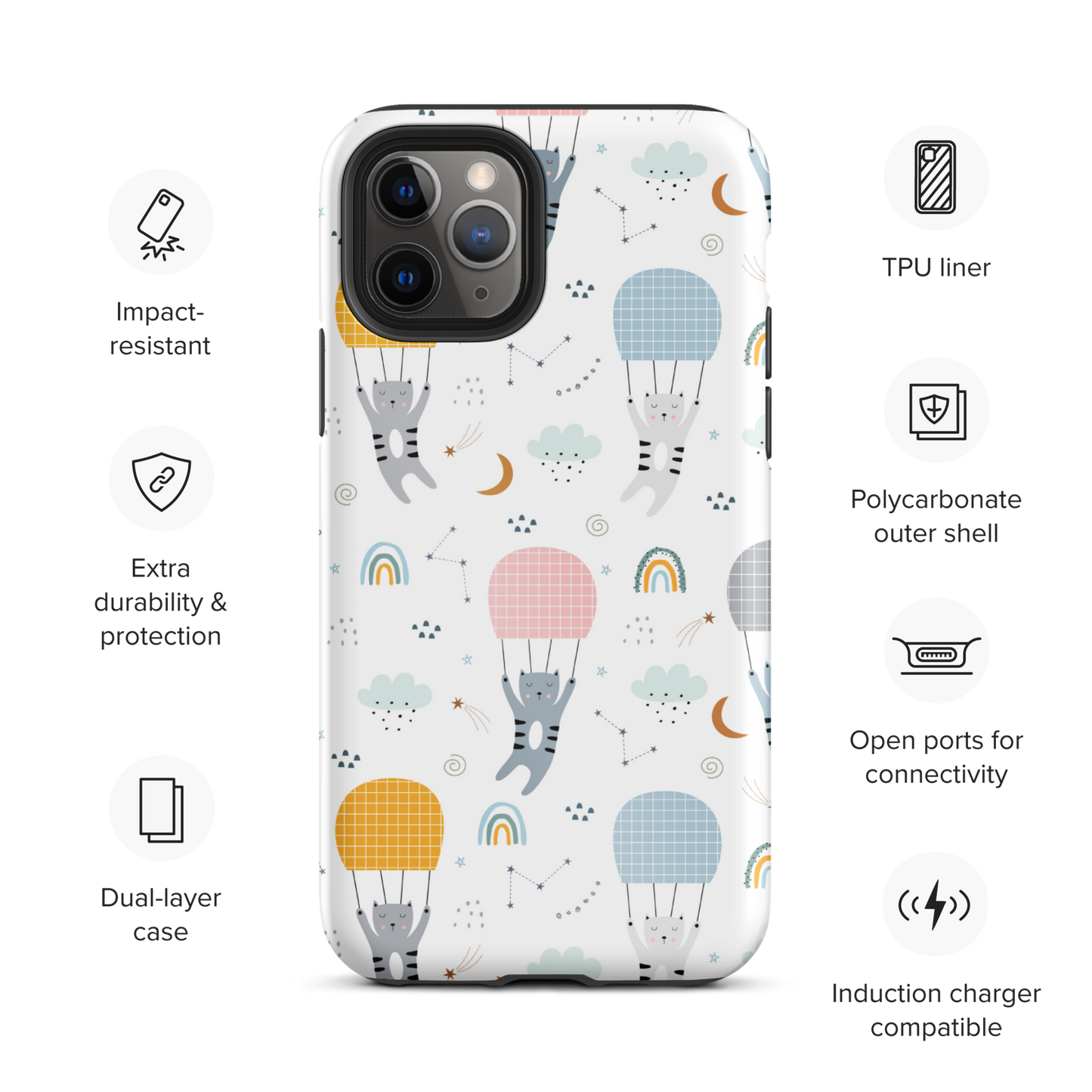 Cat Seamless Pattern Batch 01 | Seamless Patterns | Tough iPhone Case - #1