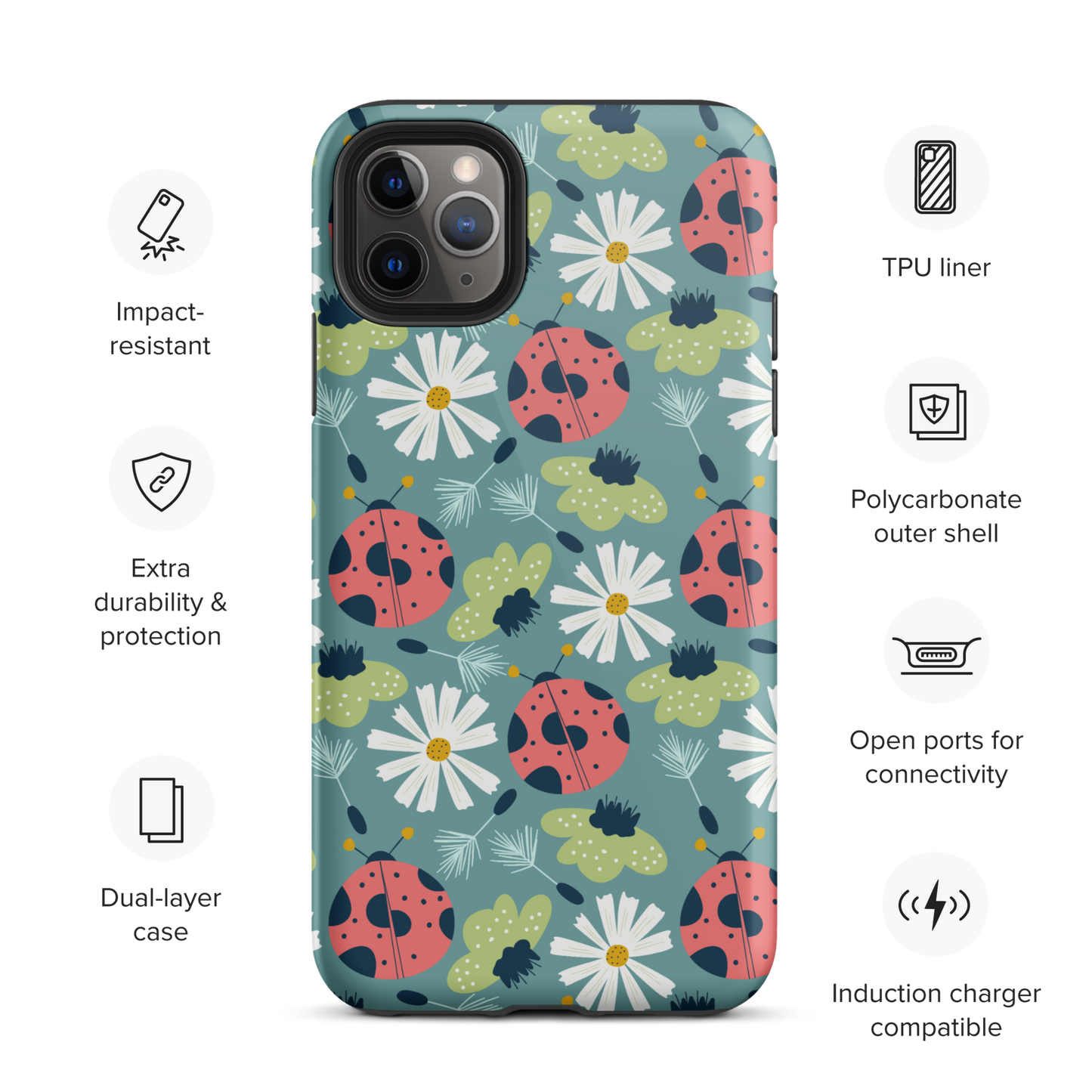Scandinavian Spring Floral | Seamless Patterns | Tough iPhone Case - #2
