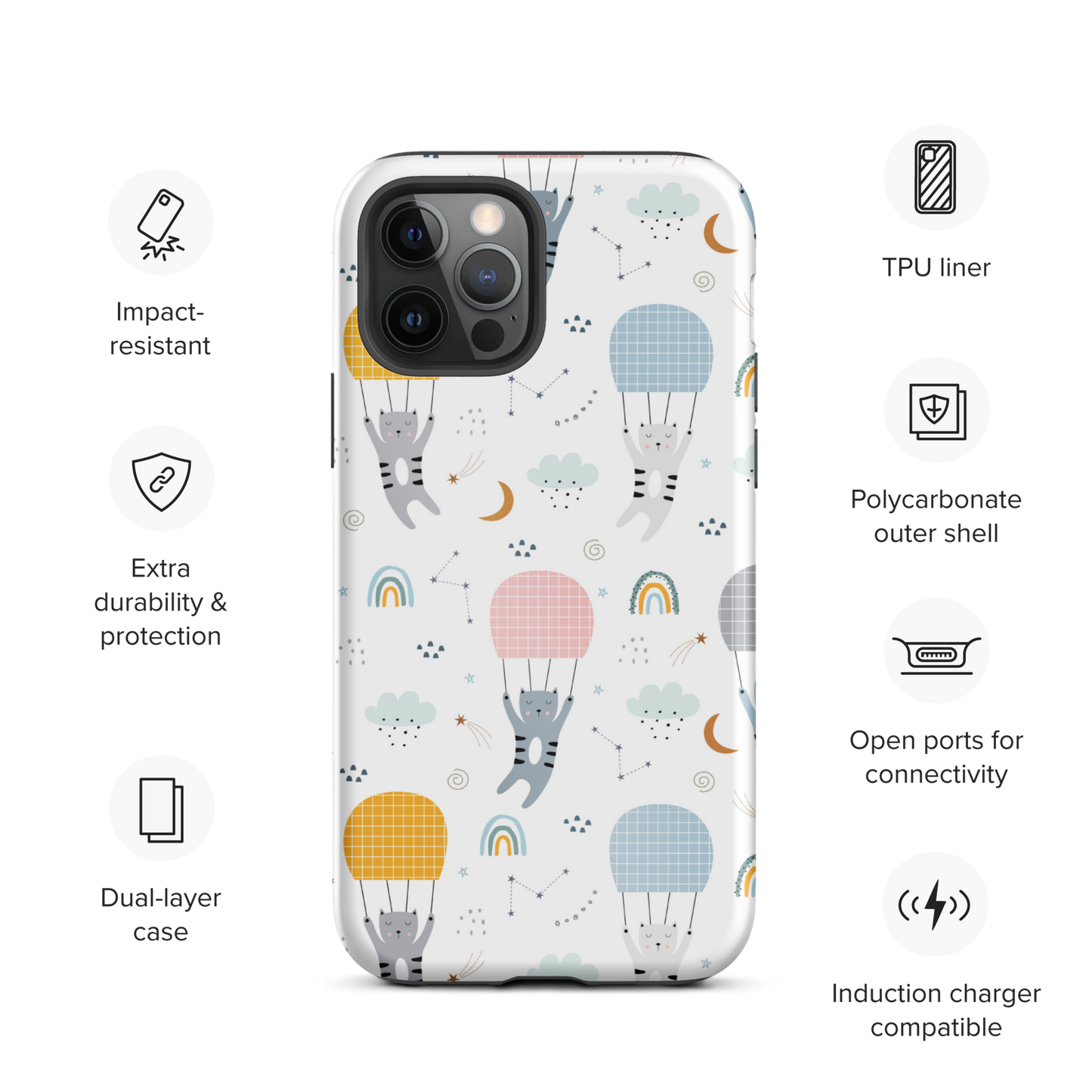 Cat Seamless Pattern Batch 01 | Seamless Patterns | Tough iPhone Case - #1