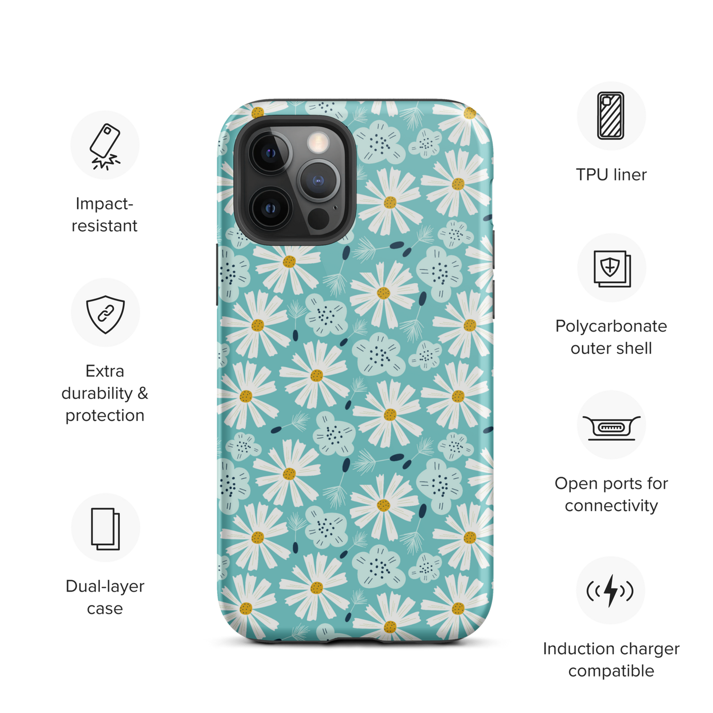 Scandinavian Spring Floral | Seamless Patterns | Tough iPhone Case - #10