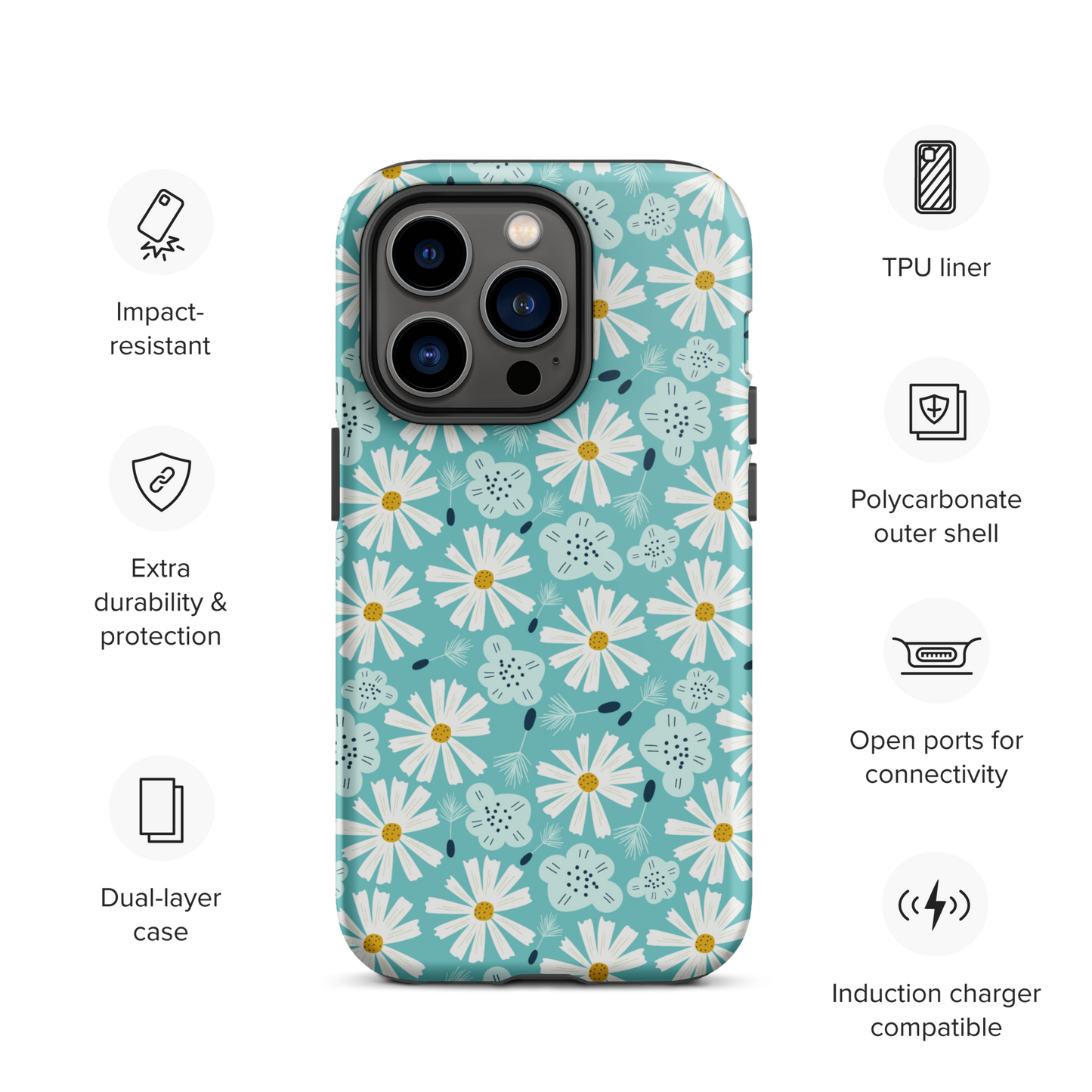 Scandinavian Spring Floral | Seamless Patterns | Tough iPhone Case - #10