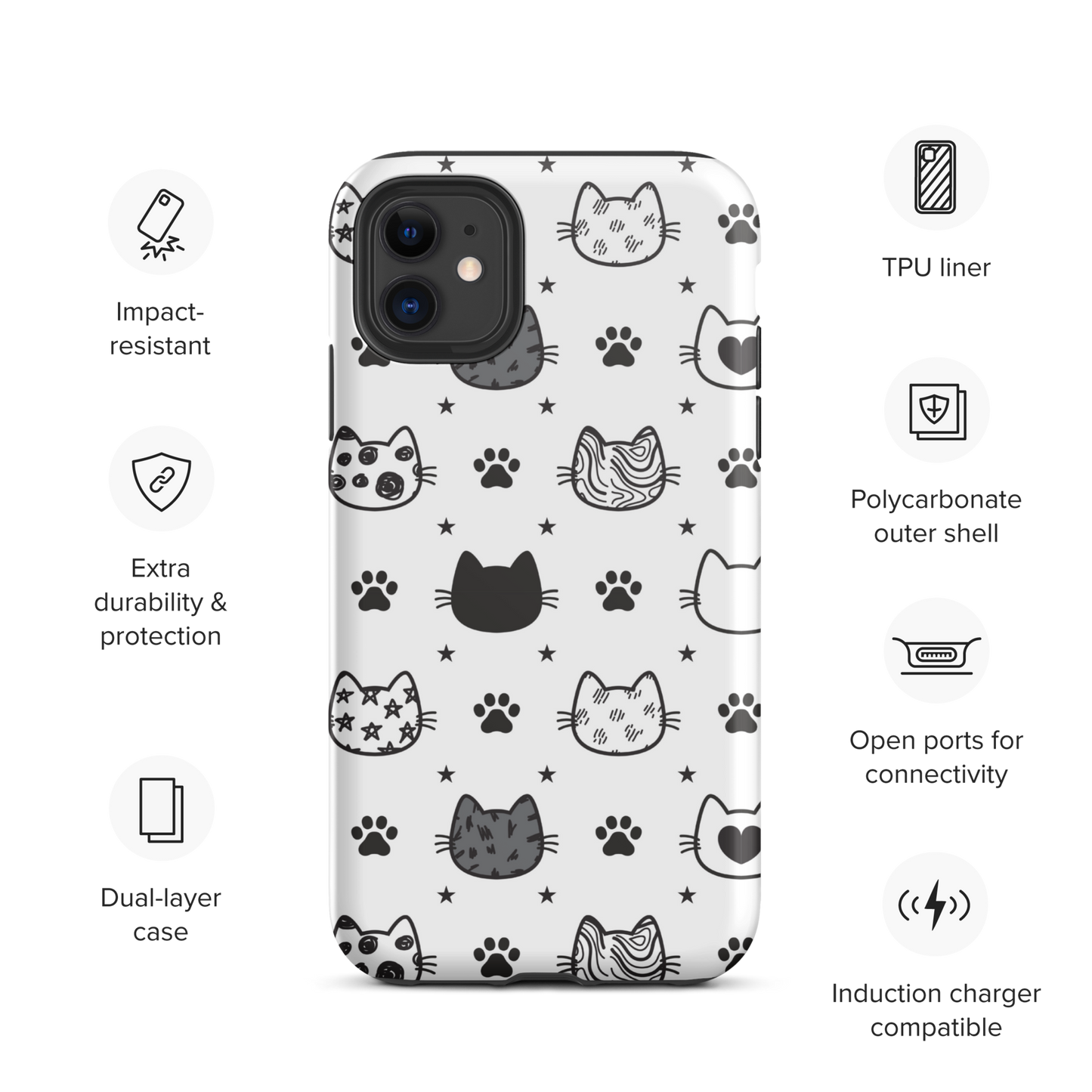 Cat Seamless Pattern Batch 01 | Seamless Patterns | Tough iPhone Case - #4