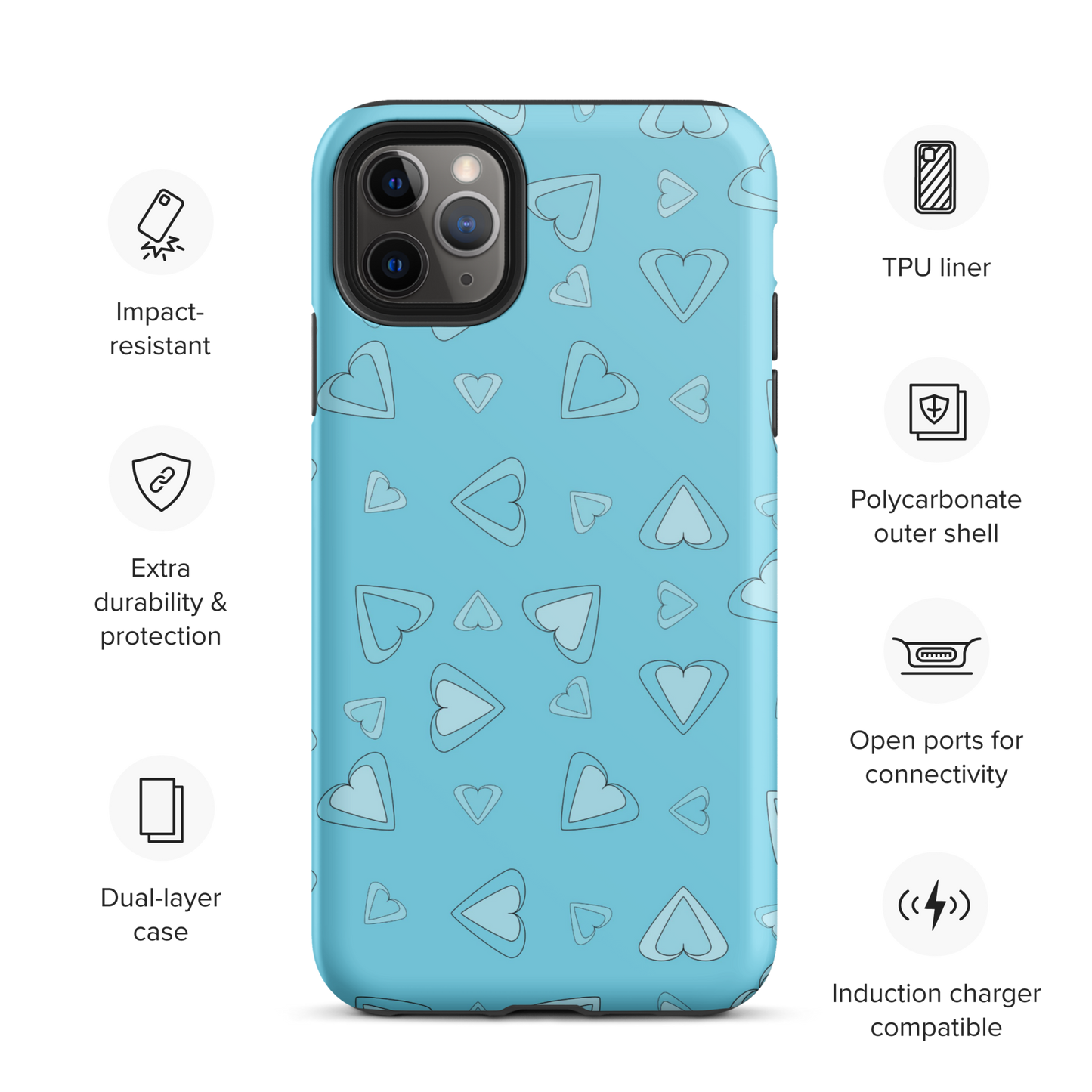 Rainbow Of Hearts | Batch 01 | Seamless Patterns | Tough iPhone Case - #12