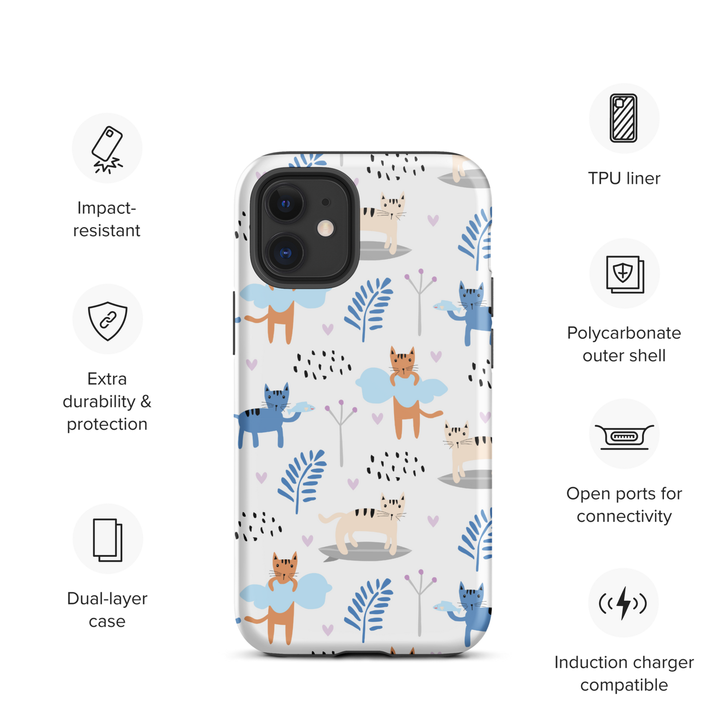 Cat Seamless Pattern Batch 01 | Seamless Patterns | Tough iPhone Case - #2