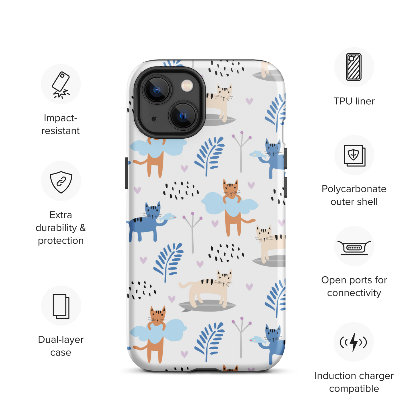 Cat Seamless Pattern Batch 01 | Seamless Patterns | Tough iPhone Case - #2