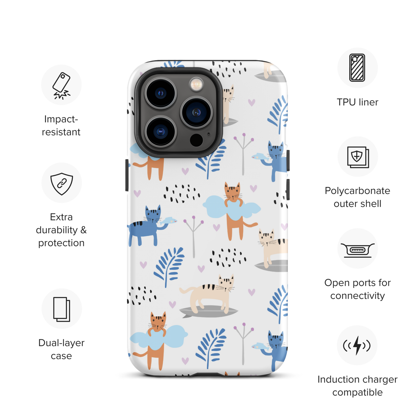 Cat Seamless Pattern Batch 01 | Seamless Patterns | Tough iPhone Case - #2