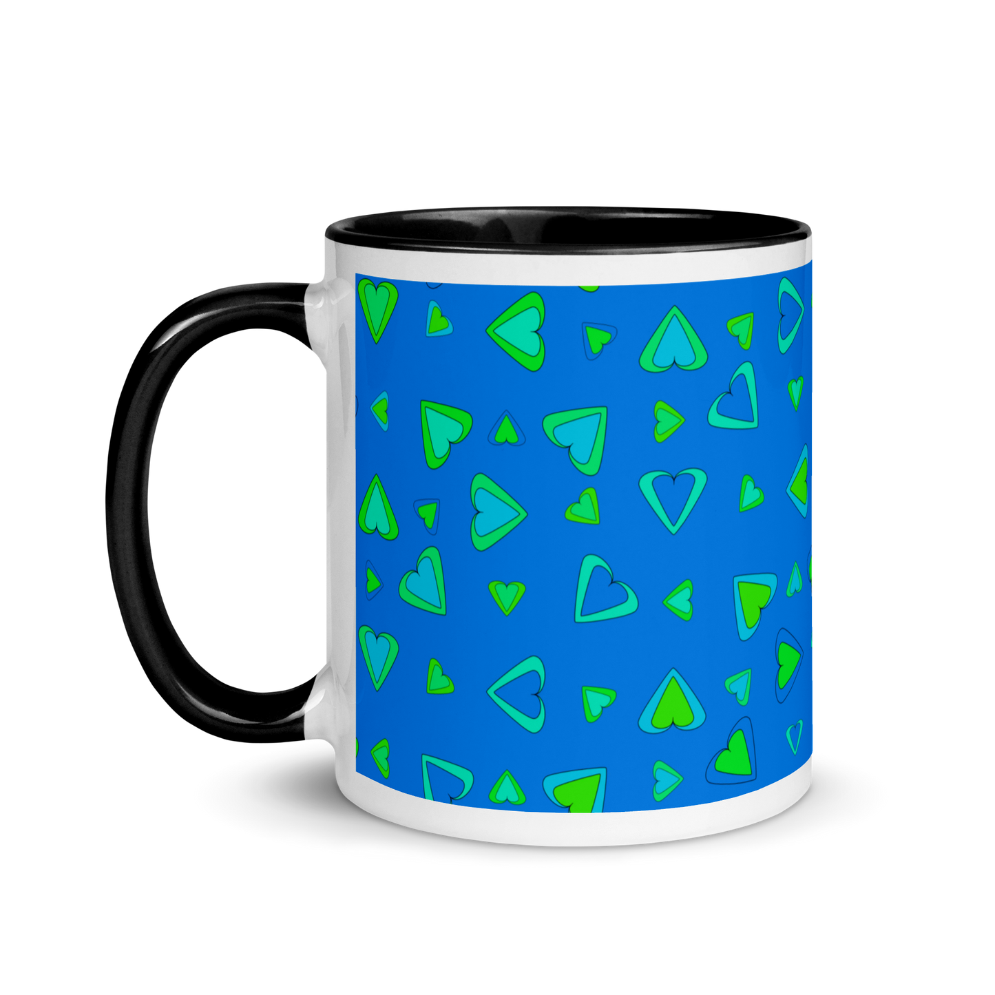 Rainbow Of Hearts | Batch 01 | Seamless Patterns | White Ceramic Mug with Color Inside - #6