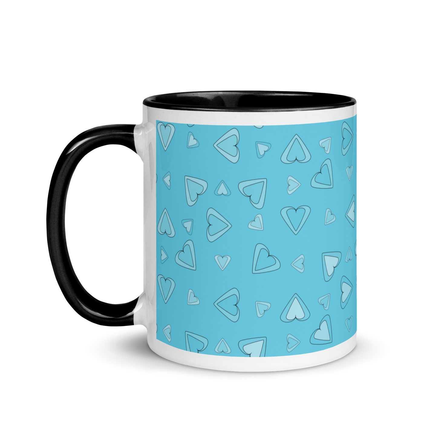 Rainbow Of Hearts | Batch 01 | Seamless Patterns | White Ceramic Mug with Color Inside - #12