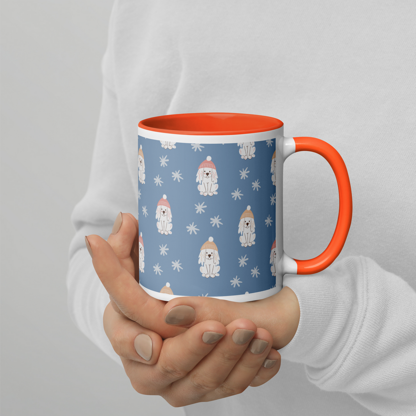 Cozy Dogs | Seamless Patterns | White Ceramic Mug with Color Inside - #3