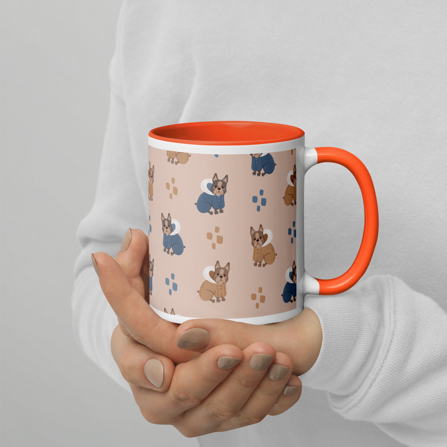 Cozy Dogs | Seamless Patterns | White Ceramic Mug with Color Inside - #11