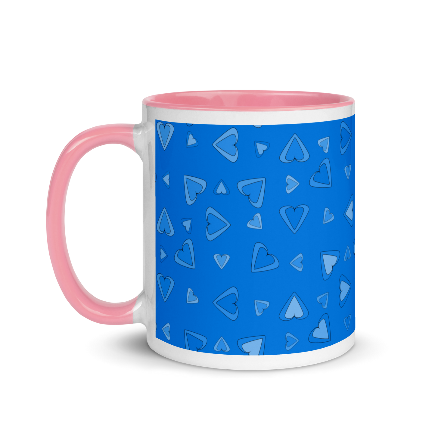 Rainbow Of Hearts | Batch 01 | Seamless Patterns | White Ceramic Mug with Color Inside - #2