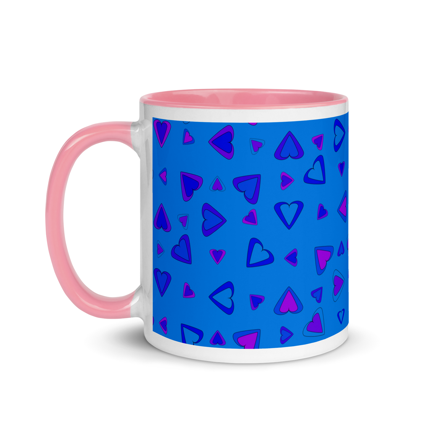 Rainbow Of Hearts | Batch 01 | Seamless Patterns | White Ceramic Mug with Color Inside - #10