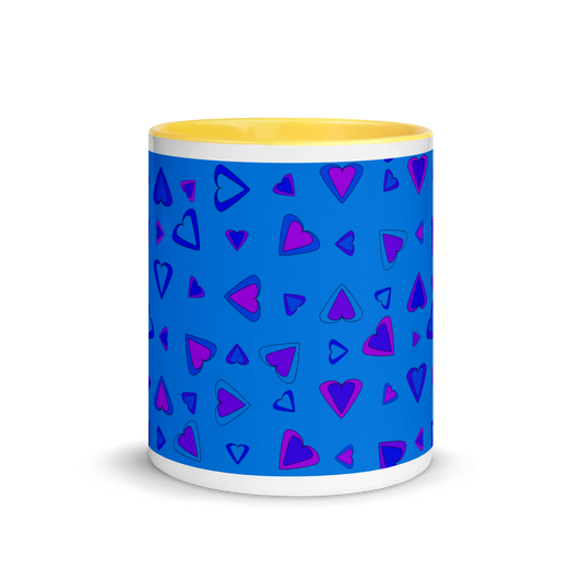 Rainbow Of Hearts | Batch 01 | Seamless Patterns | White Ceramic Mug with Color Inside - #10