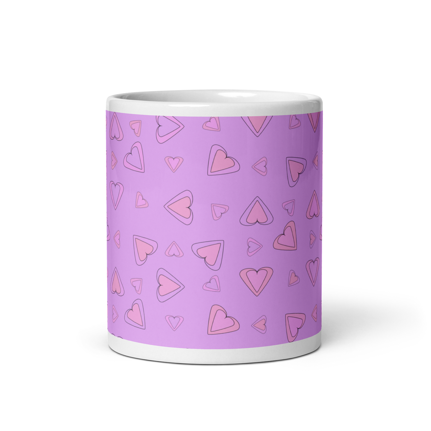 Rainbow Of Hearts | Batch 01 | Seamless Patterns | White Glossy Mug - #8