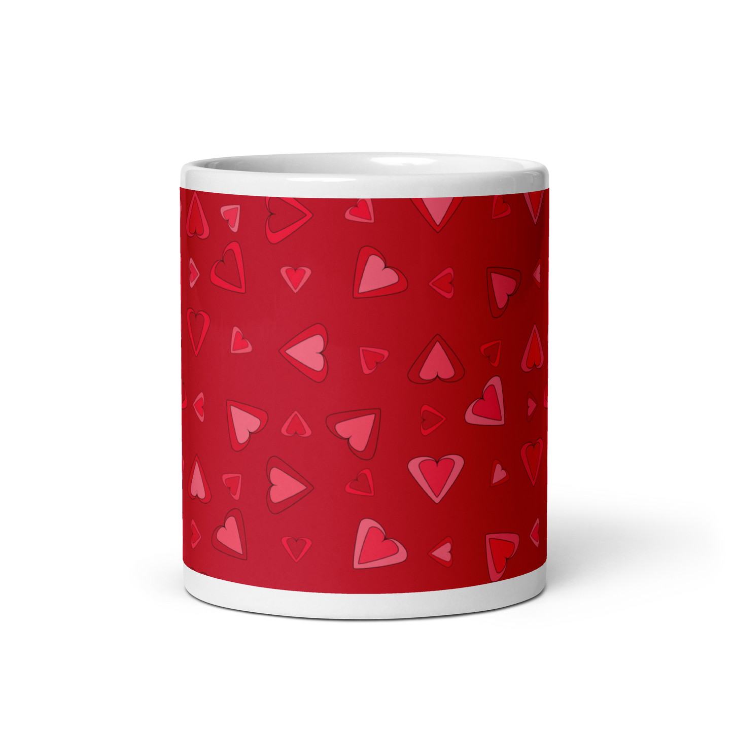 Rainbow Of Hearts | Batch 01 | Seamless Patterns | White Glossy Mug - #11