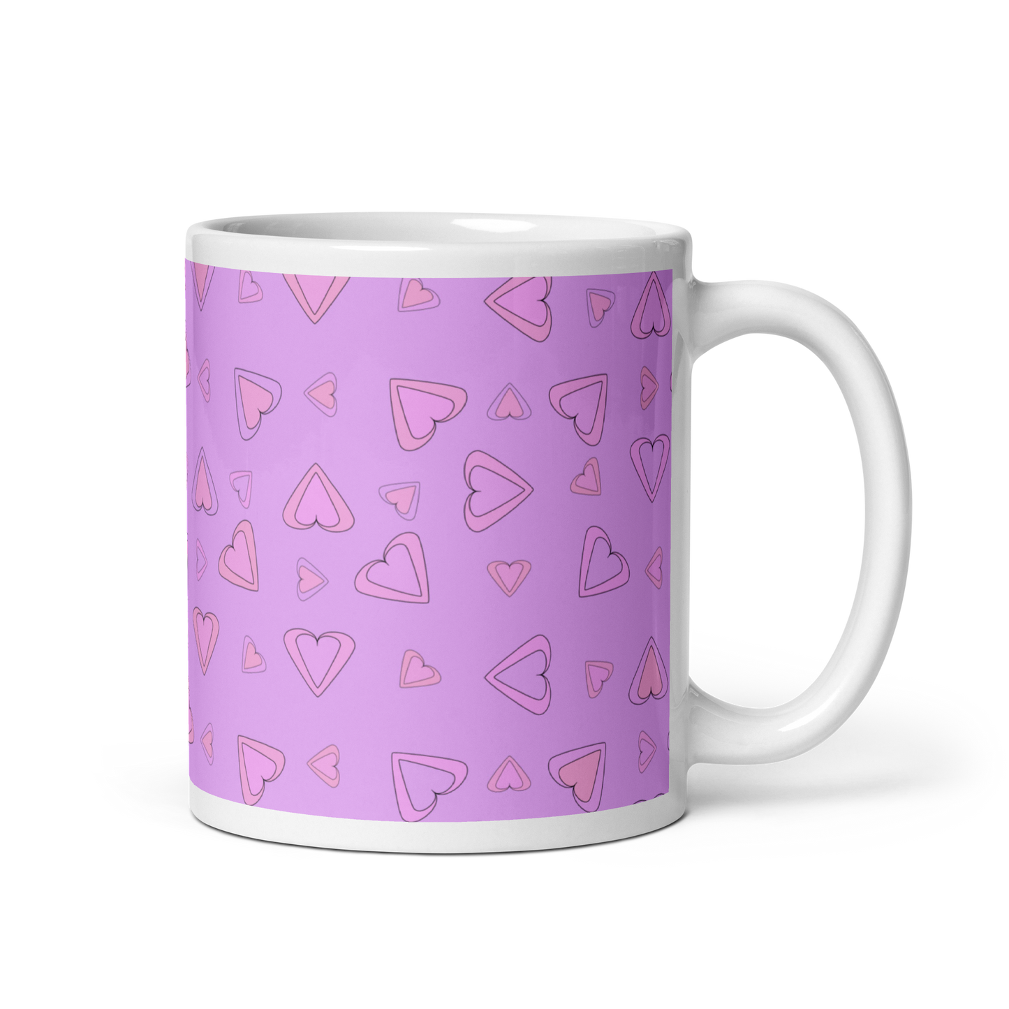 Rainbow Of Hearts | Batch 01 | Seamless Patterns | White Glossy Mug - #8