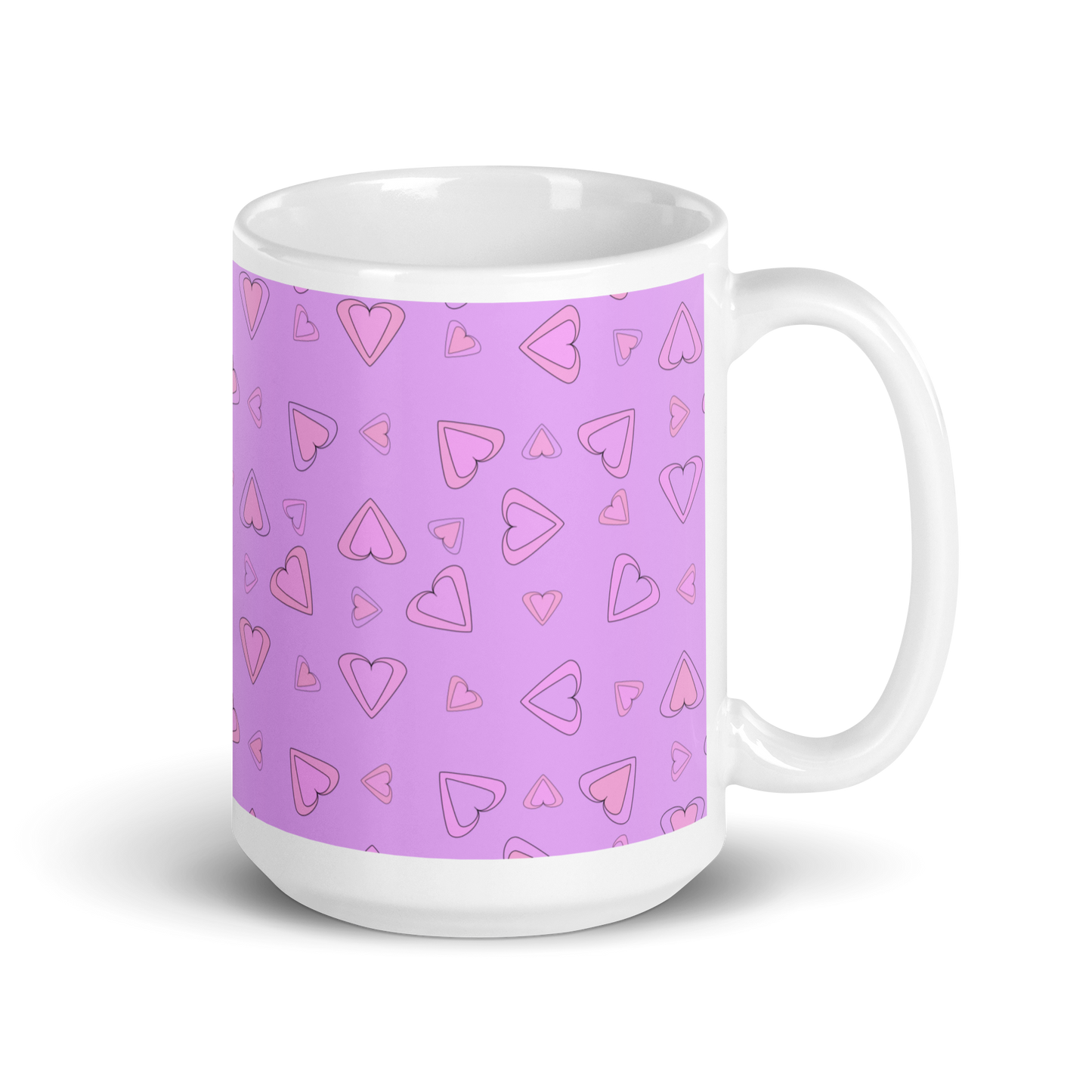 Rainbow Of Hearts | Batch 01 | Seamless Patterns | White Glossy Mug - #8